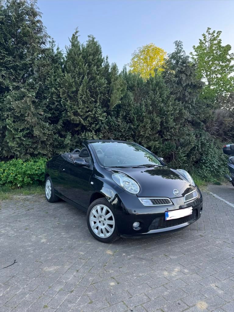 Nissan Micra C+C/Cabriolet/FULL OPTION/CT klaar te koop, Stof, https://public.car-pass.be/verify/2833-5182-4964, Zwart, 4 cilinders