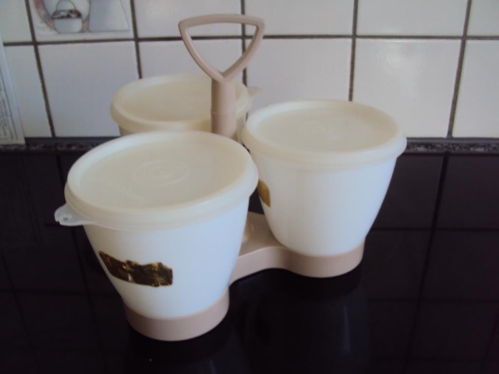 Tupperware, retro tafelset voor ontbijt...*Sixties*, Huis en Inrichting, Keuken | Tupperware, Gebruikt, Ophalen of Verzenden