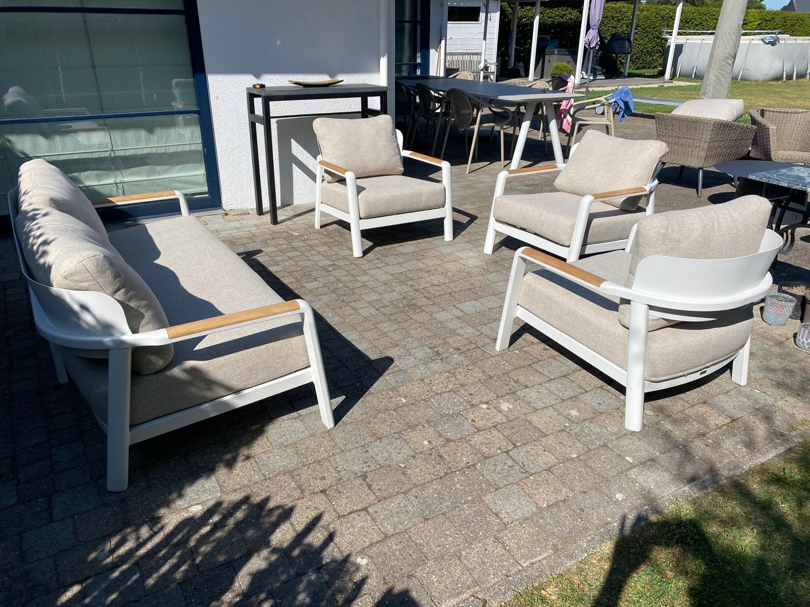 Bristol Salamanca 2,5 zit + 3 x 1 zit - als nieuw !, Enlèvement, Comme neuf, Sets de jardin