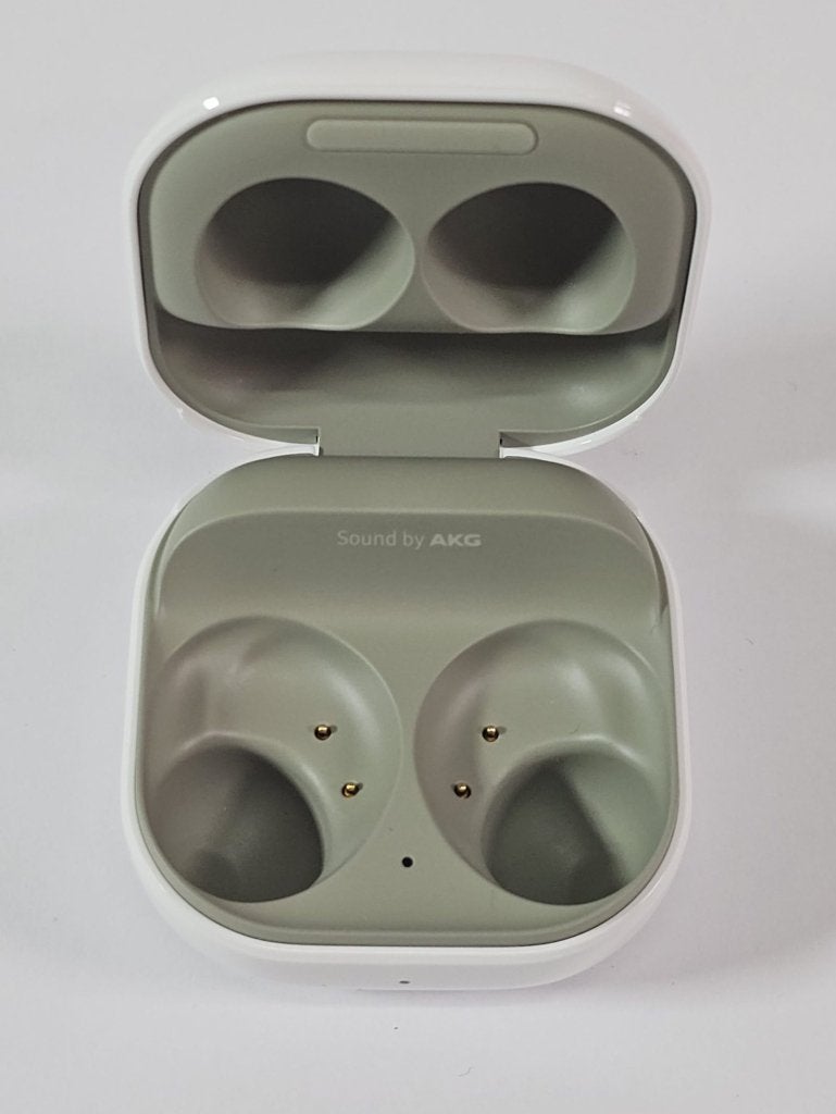Samsung Galaxy Buds 2 - Oplaadcase - Wit/Groen | Tweedehands, Télécoms, Téléphonie mobile | Écouteurs, Niet ingevuld, Niet ingevuld