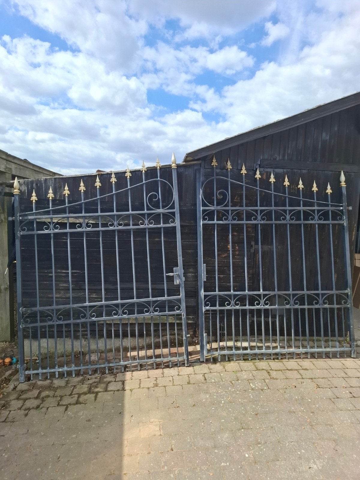 Smeedijzeren poort [3 delen], Ophalen, Gebruikt, 150 tot 200 cm, IJzer