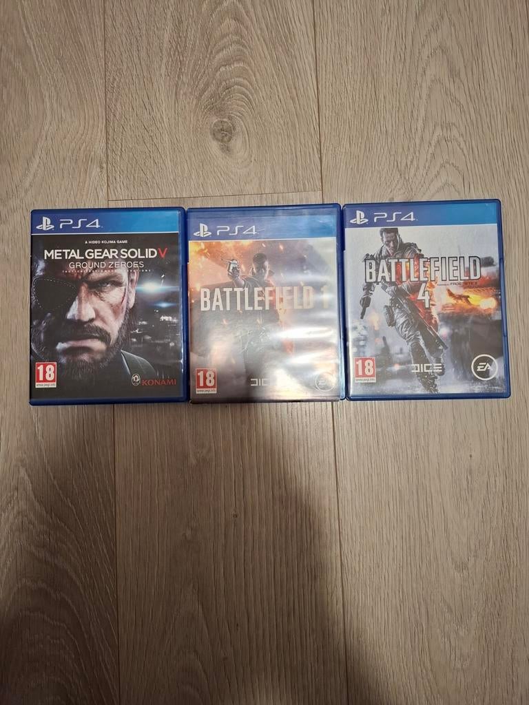 2 BattleField le 1 et le 4 et Métal Gear Solid V, Shooter, Enlèvement ou Envoi, 1 joueur, À partir de 18 ans