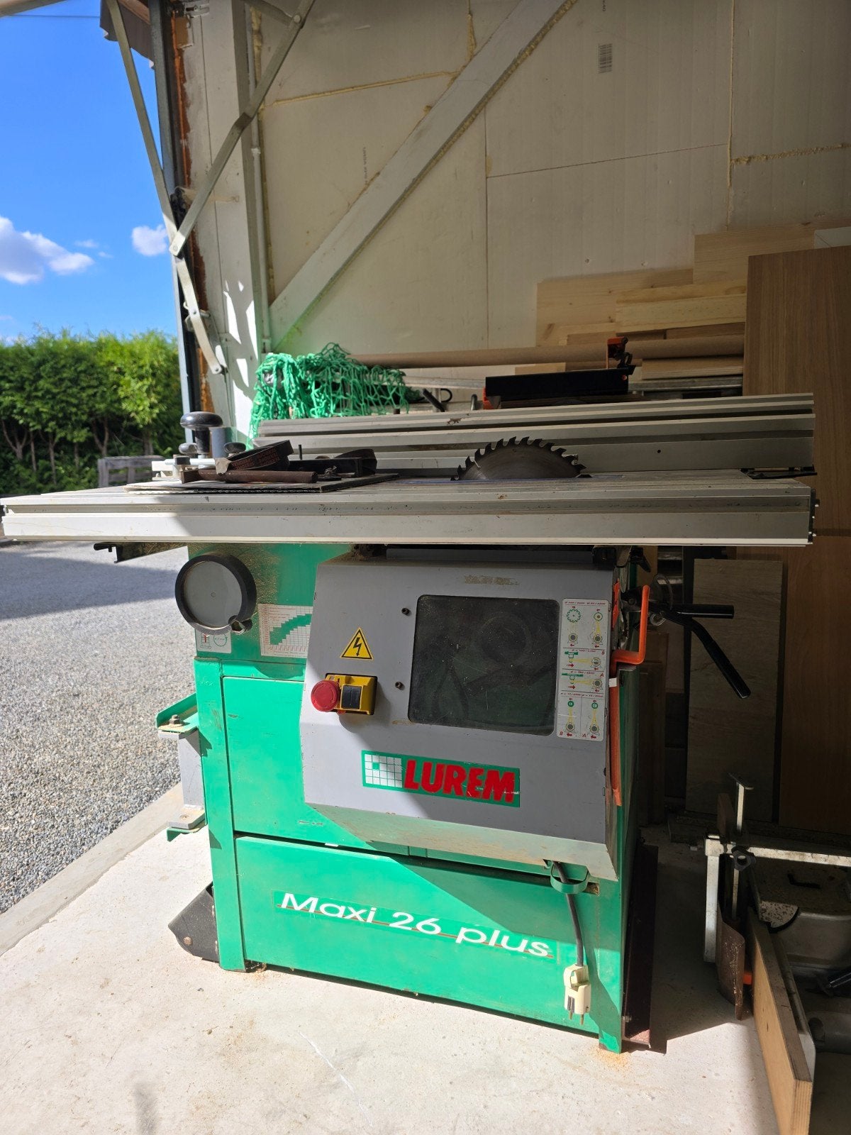 Combinée à bois + aspiration copeaux, Enlèvement