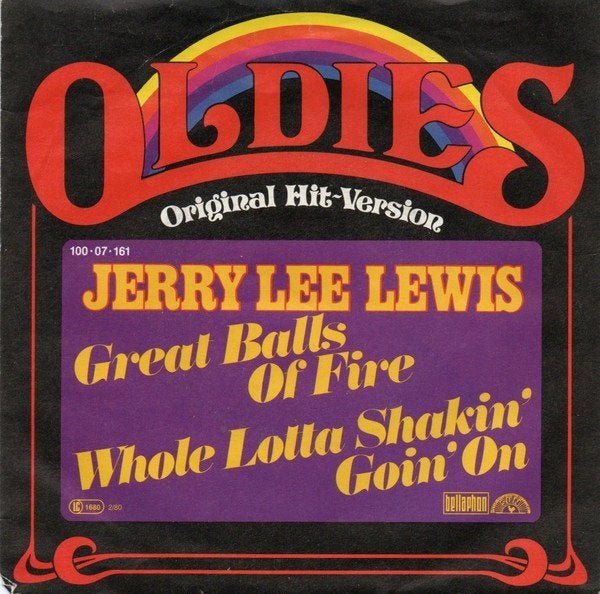 7" Jerry Lee Lewis – Great Balls Of Fire, Gebruikt, Ophalen of Verzenden, Rock en Metal, Reissue