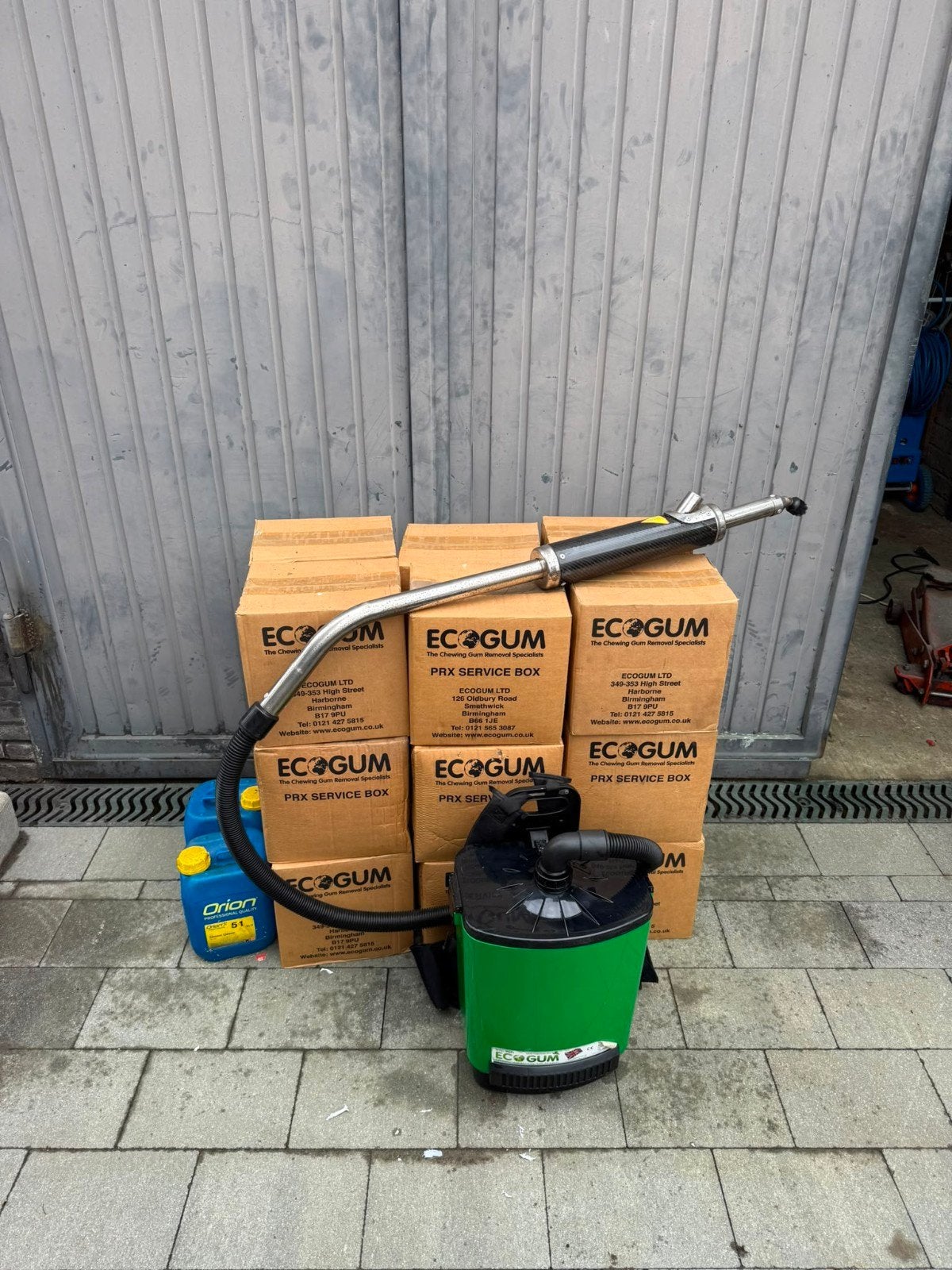 Kauwgom en graffiti verwijderingsmachine., Ophalen