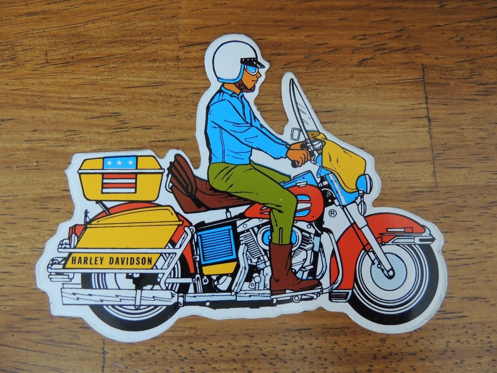 Harley Davidson sticker, Verzenden, Zo goed als nieuw, Auto of Motor