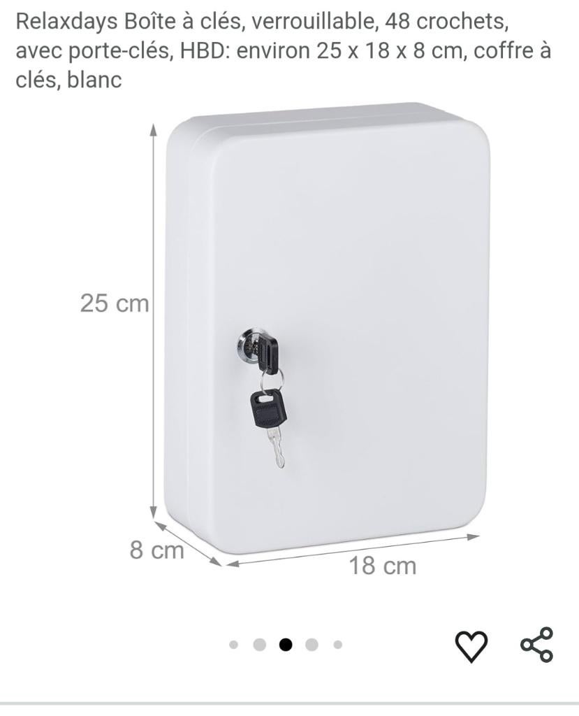 Armoire a clé, Neuf, Moins de 100 cm, Moins de 50 cm, Enlèvement ou Envoi