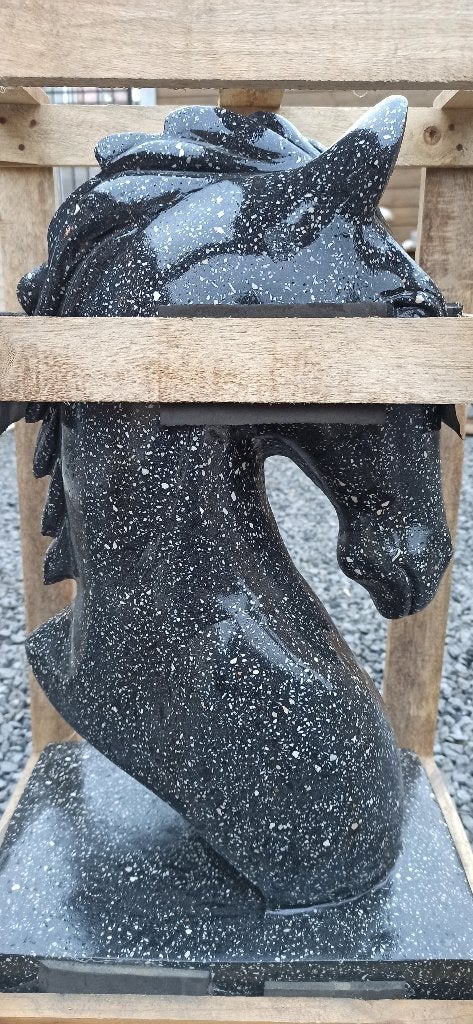 tête de cheval en terrazzo, Enlèvement, Neuf, Pierre, Animal