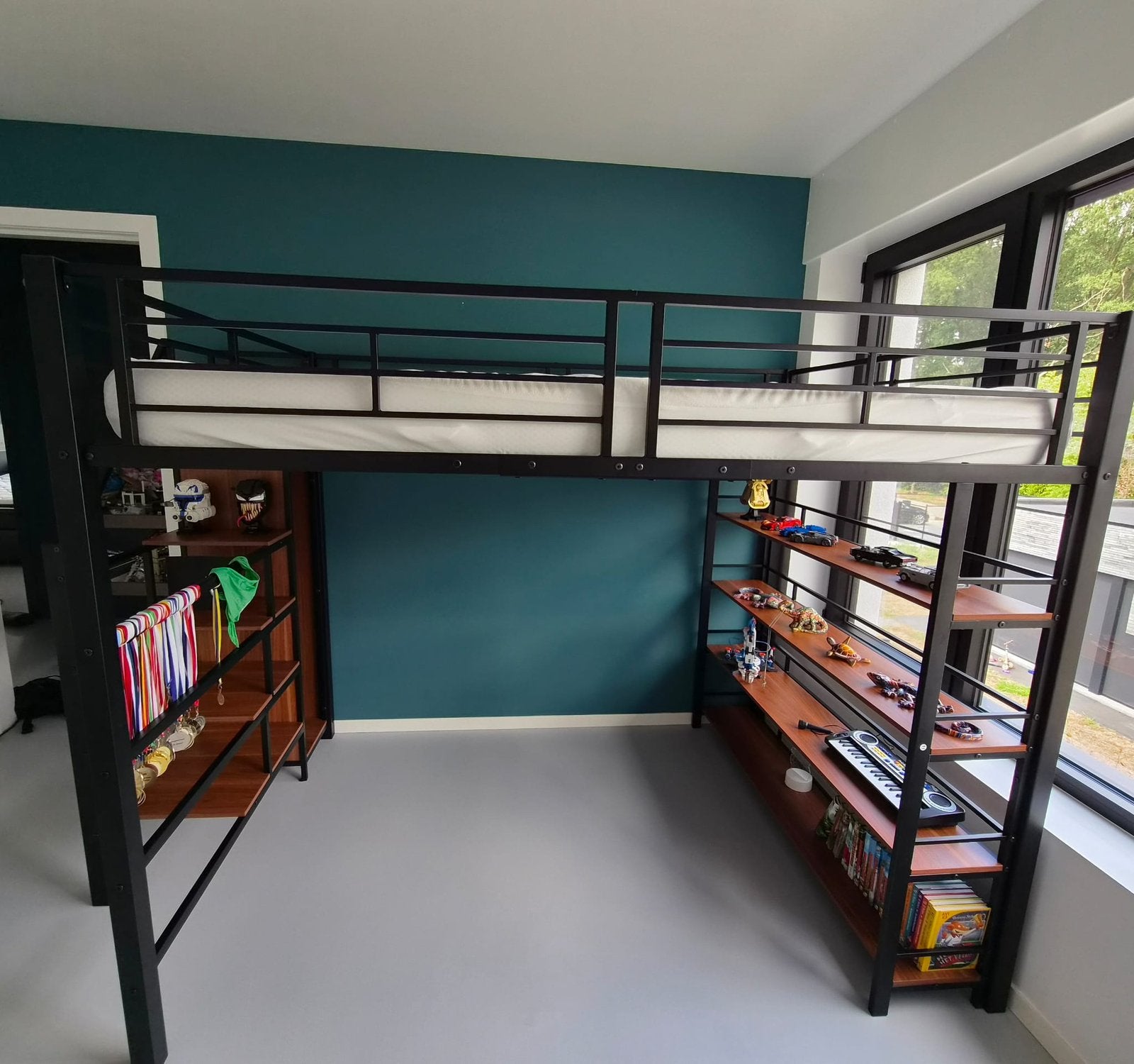 Hoogslaper 140x 200 Te Koop - Als nieuw, Enlèvement, 200 cm, 160 à 180 cm, Lit mezzanine