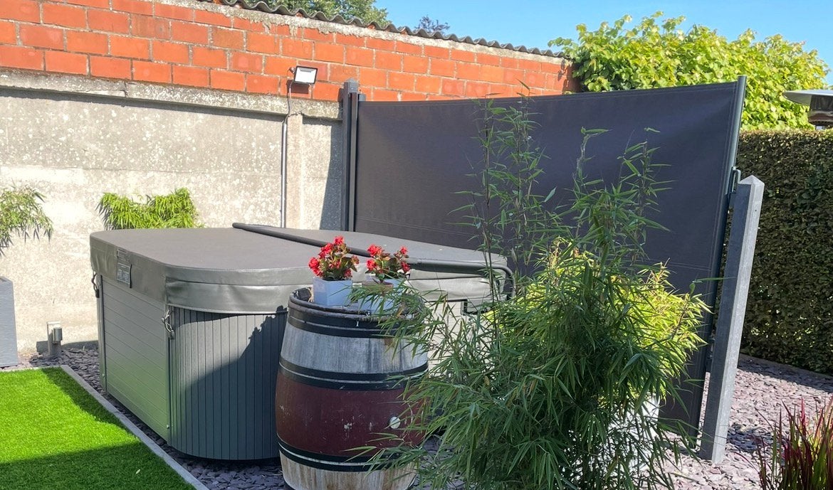 Windblock brustor, Tuin en Terras, Tuinschermen, Ophalen, Aluminium, Zo goed als nieuw, 200 cm of meer