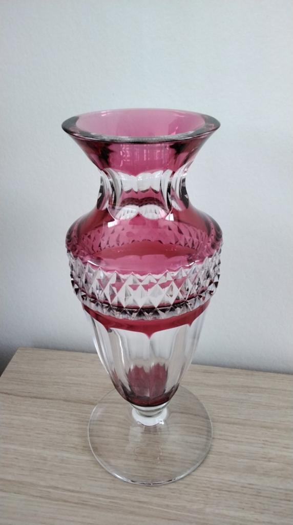 val st lambert kristallen vaas hoogte 25 cm goede staat., Antiek en Kunst, Ophalen of Verzenden