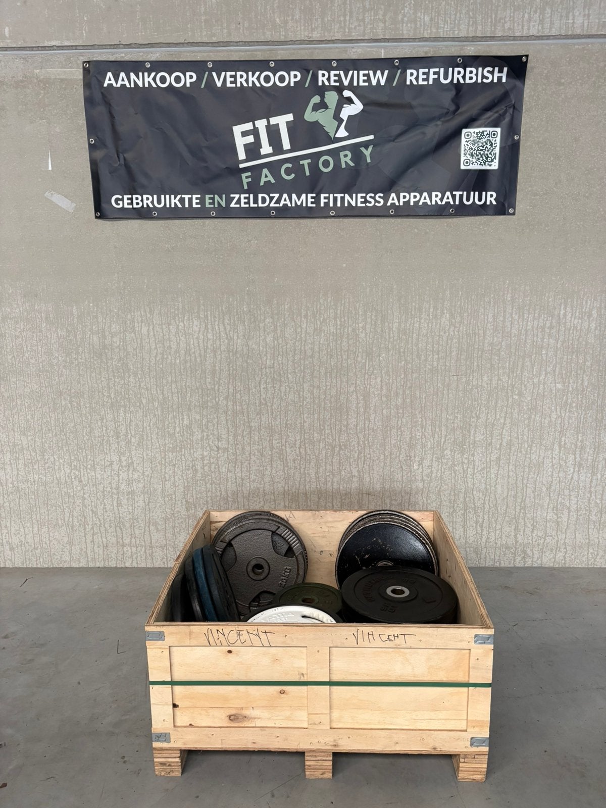 Olympische 50mm gewichten schijven, Sport en Fitness, Ophalen, Zo goed als nieuw