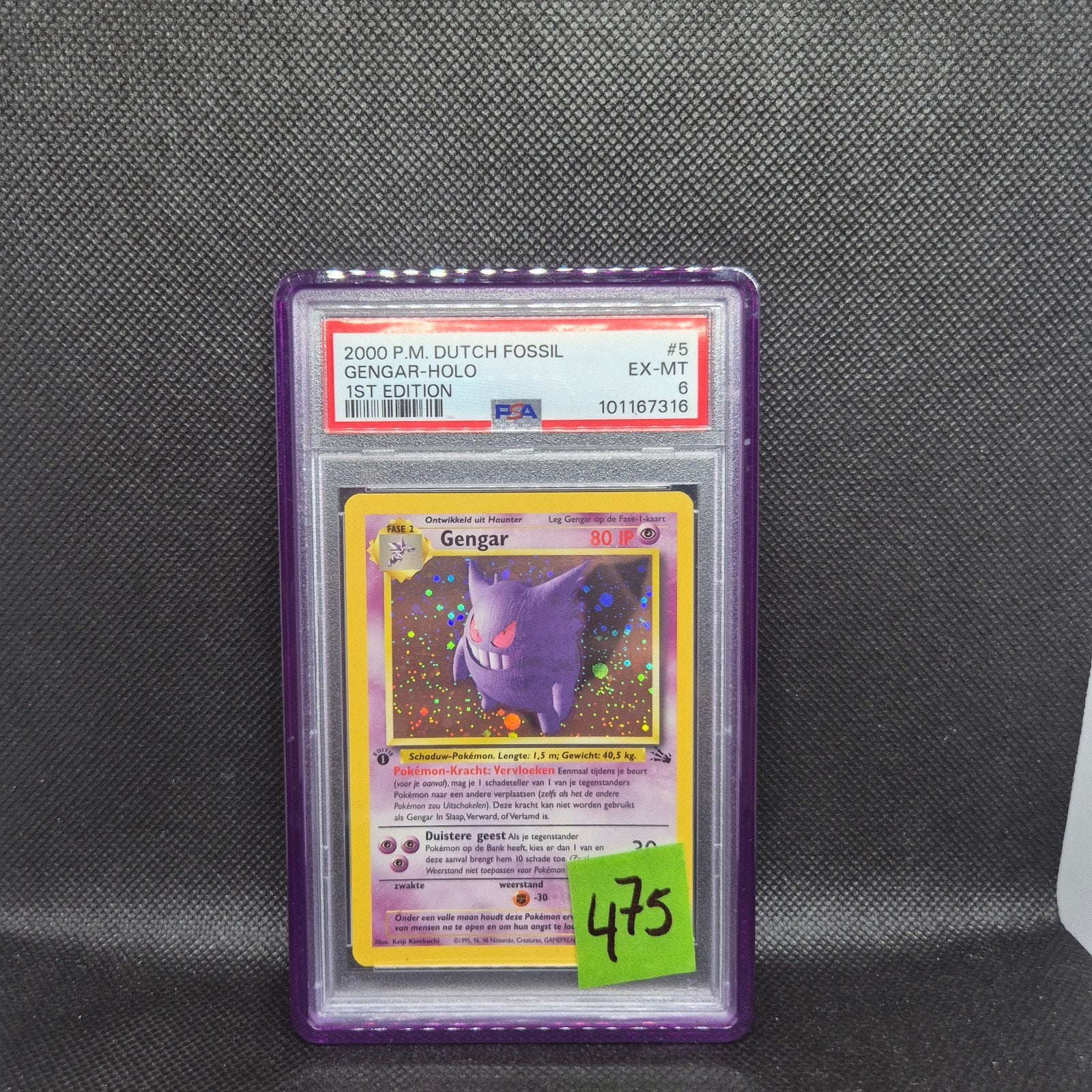 Gengar Holo 1st Edition NL Fossil PSA 6, Enlèvement ou Envoi