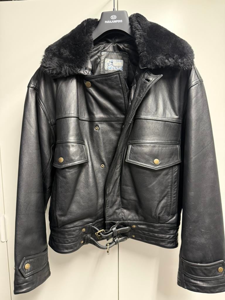 Lederen jas vest Kenzo Jeans, Ophalen, Zo goed als nieuw, Maat 56/58 (XL), Zwart