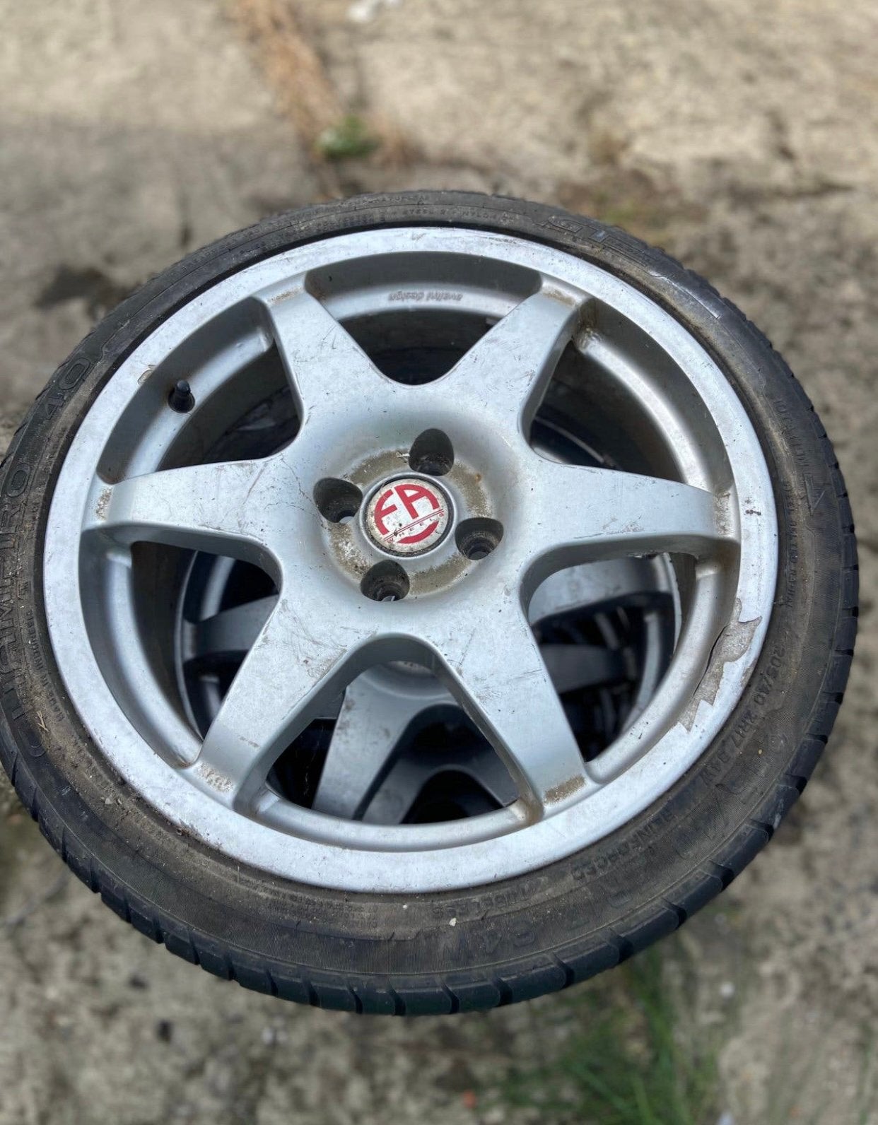 Alu Velgen Met Banden 205 40 ZR17, Auto-onderdelen, Ophalen, Banden en Velgen, 17 inch, Personenwagen