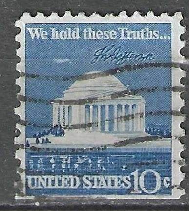 USA 1973 - Yvert 1008a - Het "Jefferson Memorial" (ST), Verzenden, Gestempeld