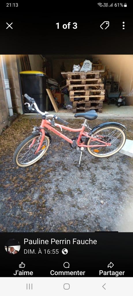 velo fille 6/9 ans, Fietsen en Brommers, Fietsen | Cruisers en Lowriders, Ophalen
