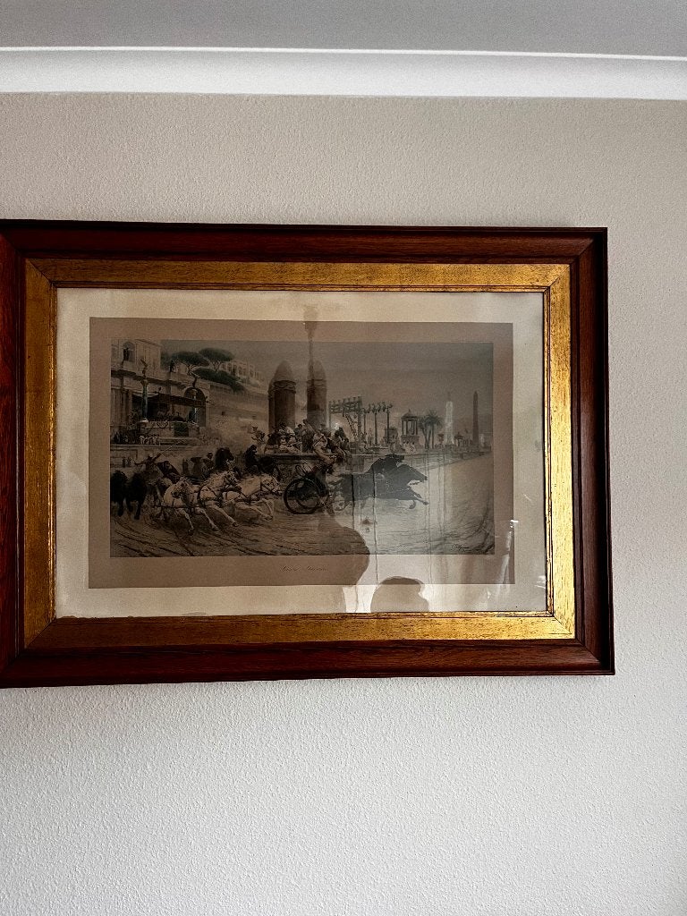 Schilderij, Antiek en Kunst, Ophalen, Klassiek, Achter glas, Landschap