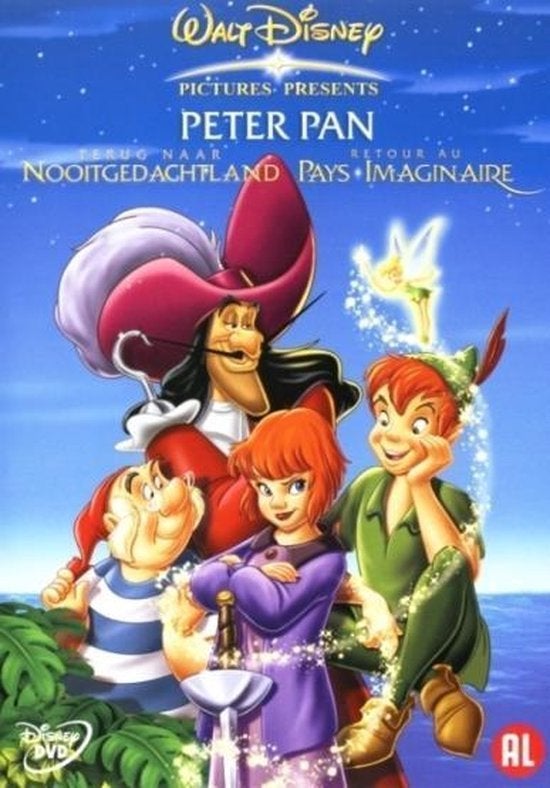 Disney dvd - peter Pan terug naar nooitgedachtland, Ophalen of Verzenden, Animatie