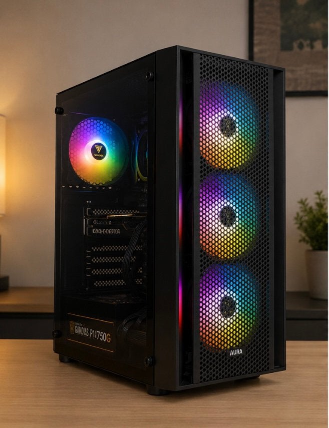 AMD Ryzen 7 5700X High-End RGB Game PC - Radeon RX 7600 8GB, Ophalen, Zo goed als nieuw, Gaming, SSD