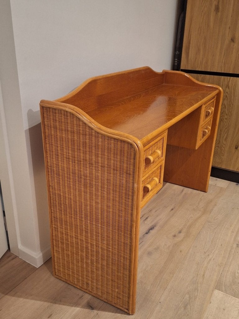 Vintage desk, Huis en Inrichting, Ophalen, Gebruikt, Bruin, Overige merken