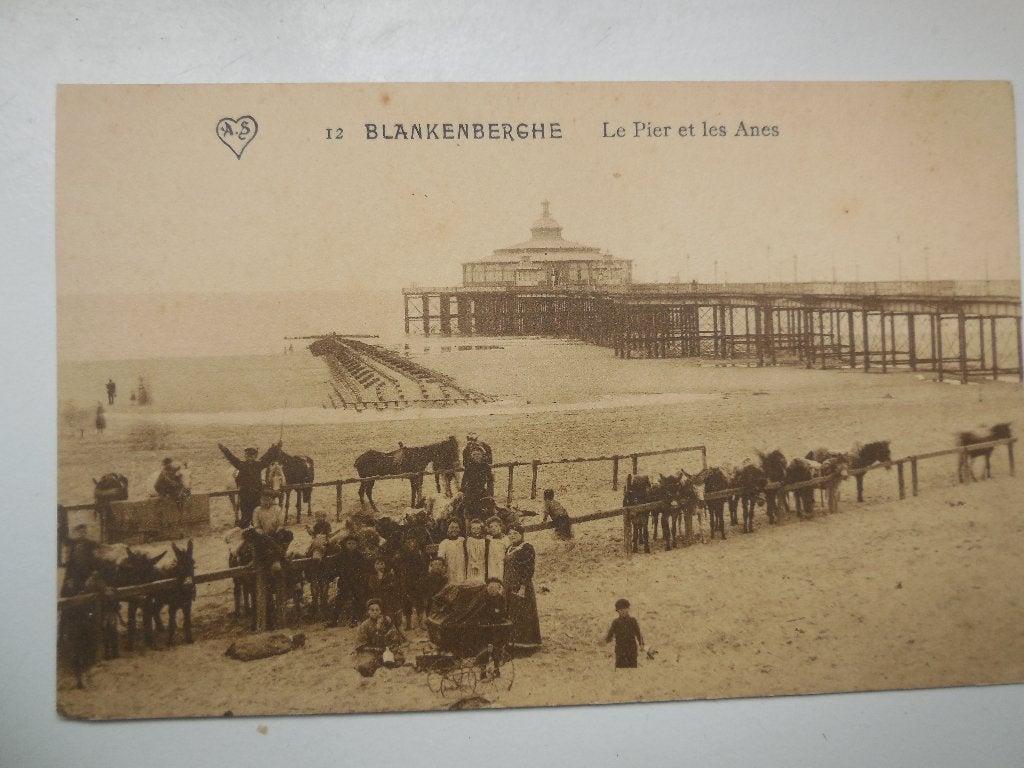postkaart Blankenberge De Pier en de ezeltjes, Verzenden, Voor 1920, Ongelopen, West-Vlaanderen