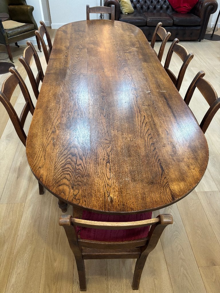 Tafel met stoelen, Huis en Inrichting, Ophalen, Gebruikt, 200 cm of meer, 50 tot 100 cm