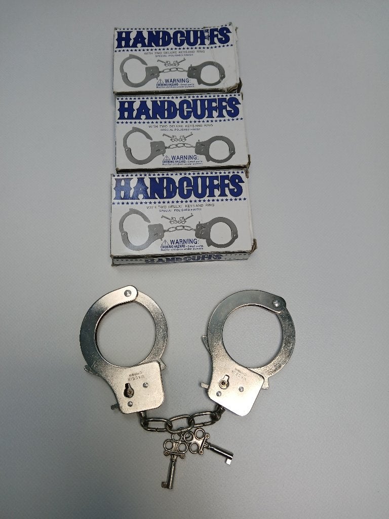 Menottes pour jeux d'adultes ou pour enfants, Neuf, Argent, Moderne, Enlèvement