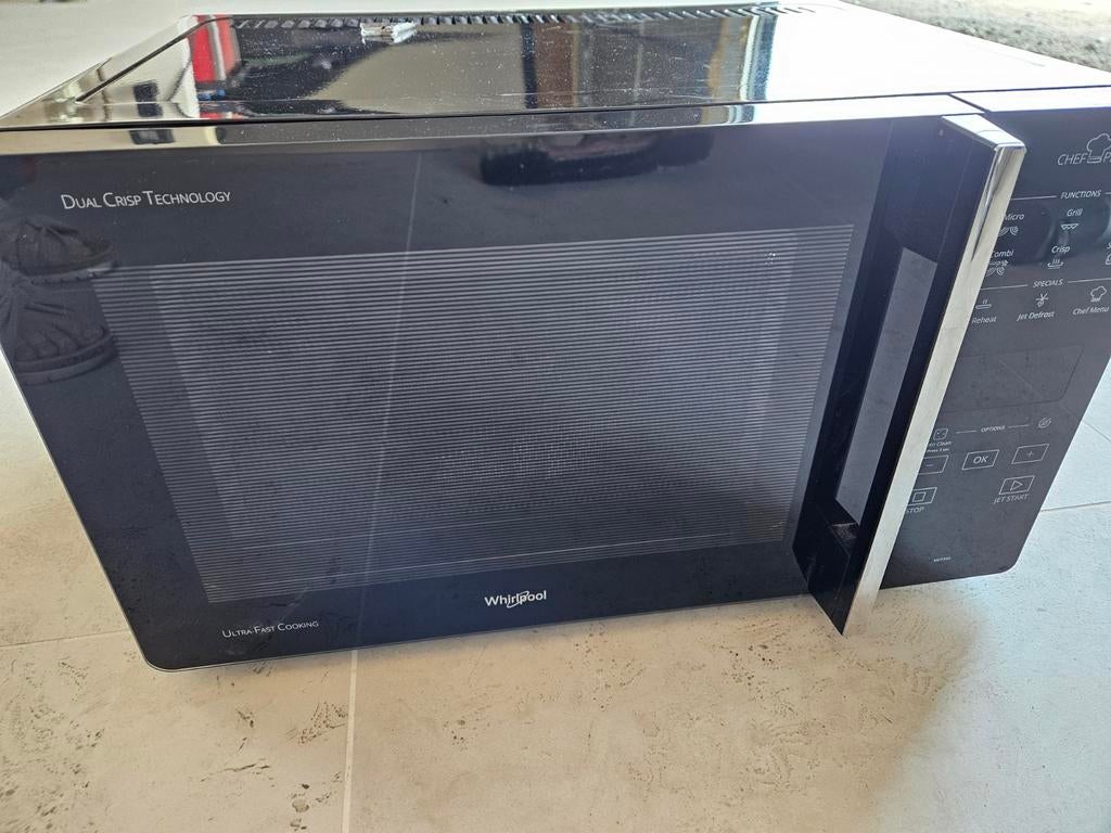 Whirlpool combimicrogolfoven Chef plus, Elektronische apparatuur, Microgolfovens, Ophalen, Microgolfoven, Zo goed als nieuw, Draaiplateau