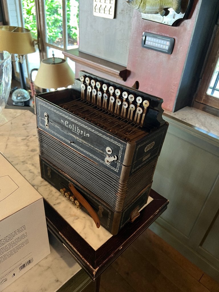 Duitse trekharmonica Colibri, Klingenthal, ca 1910 harmonica, Antiek en Kunst, Ophalen