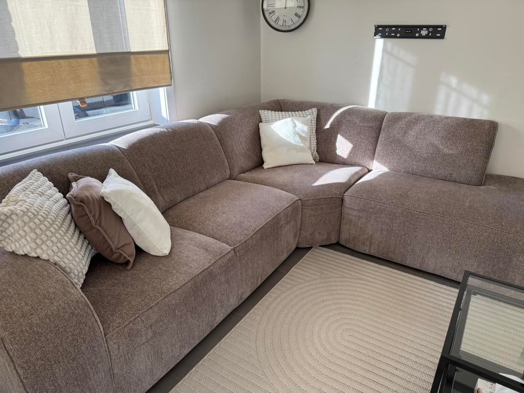 Hoeksalon, Taupe, Huis en Inrichting, Ophalen, Nieuw