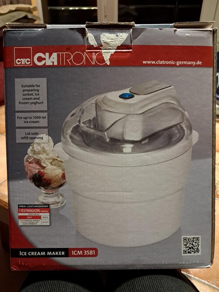 Machine à crème glacée Clatronic IMC 3581, Enlèvement ou Envoi