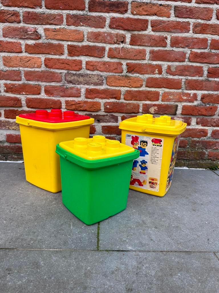 Lege lego duplo emmers met deksels, Kinderen en Baby's, Speelgoed | Duplo en Lego, Ophalen, Gebruikt, Duplo