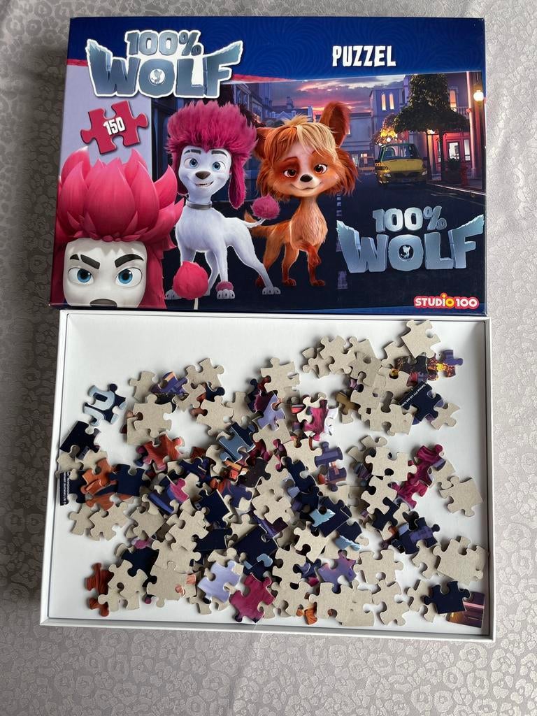 Puzzel 100% wolf, 150 stuks, Ophalen, Meer dan 50 stukjes, Zo goed als nieuw