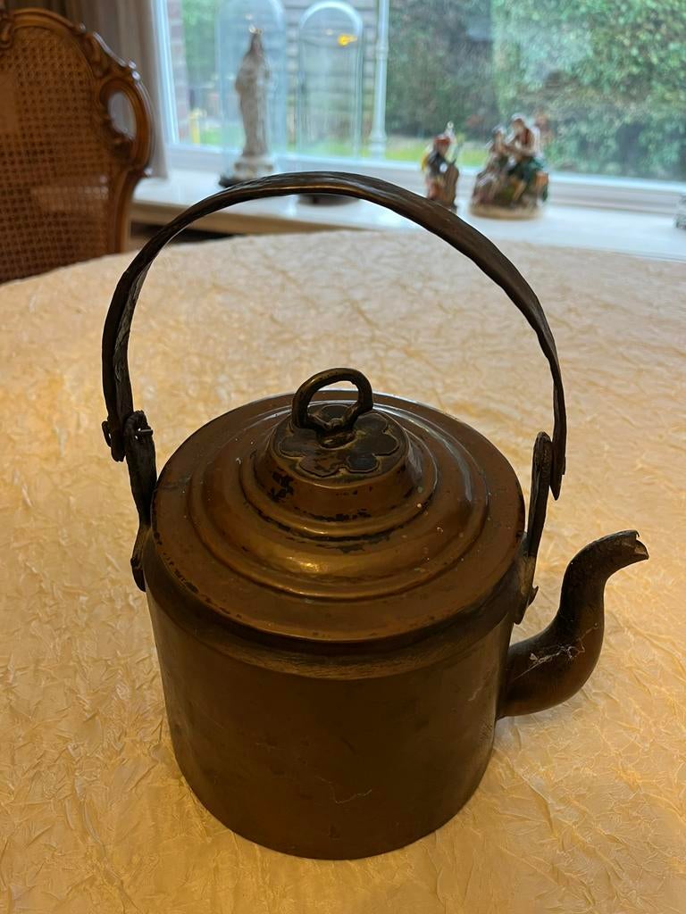 Antiek koperen theepot, Antiek en Kunst, Ophalen