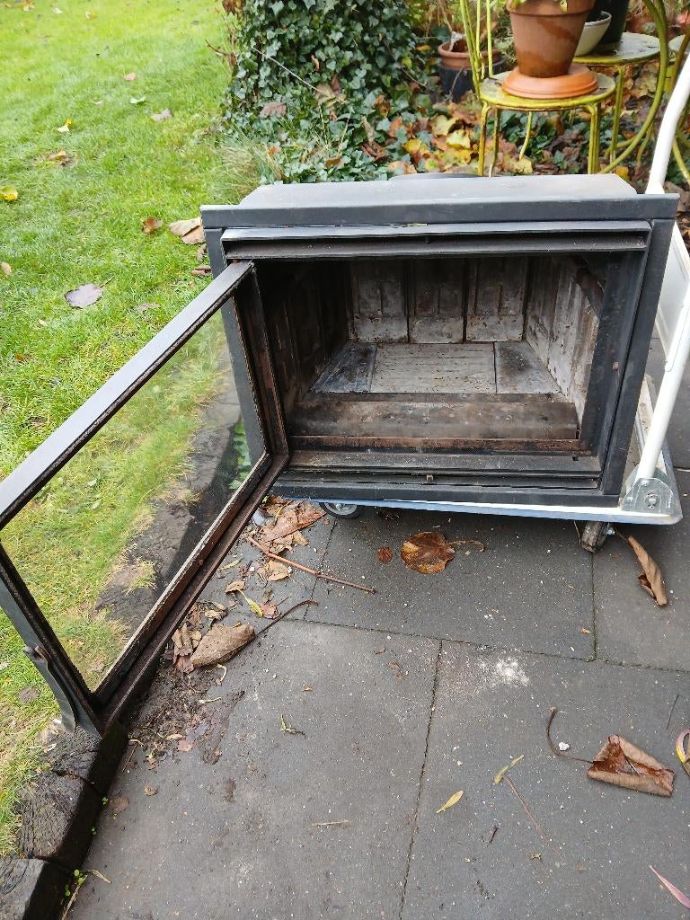 ingebouwde houtgestookte cassette (kachel), Huis en Inrichting, Kachels, Ophalen, Gebruikt, Houtkachel, Inbouw