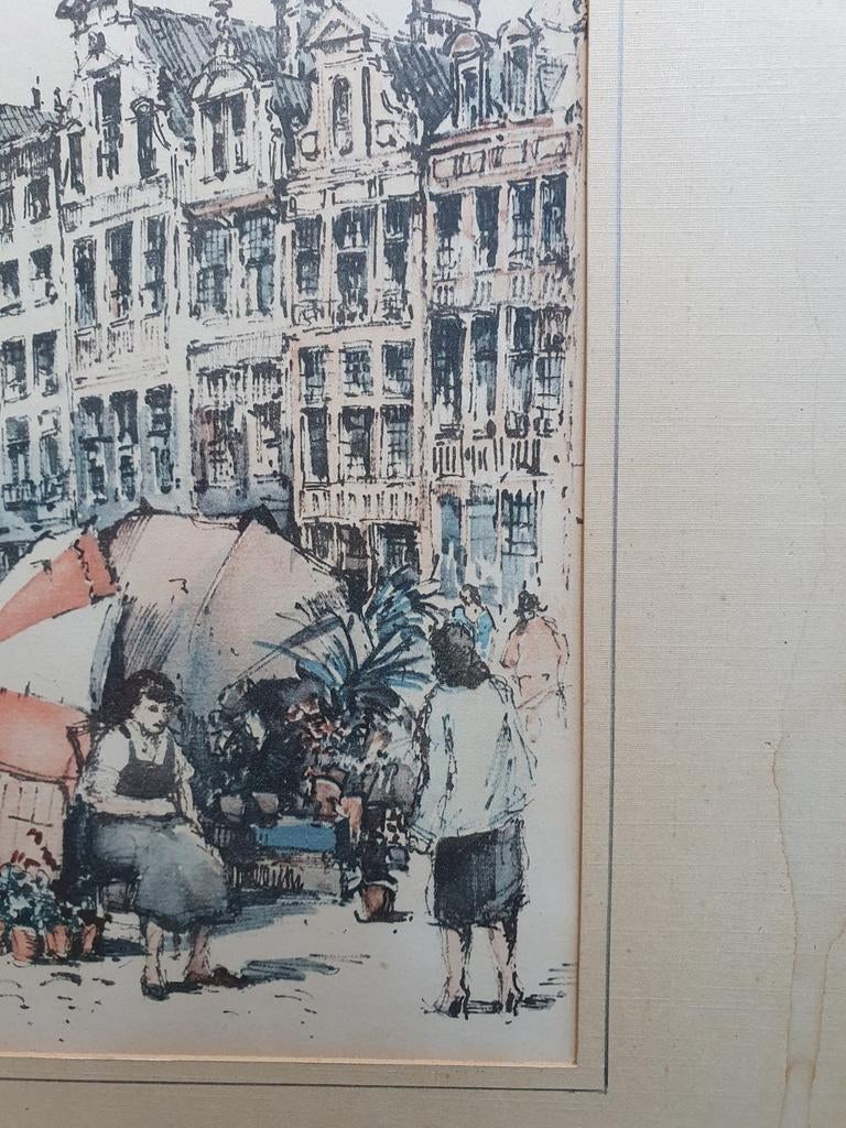 Jan Korthals  Grand place Bruxelles, Antiek en Kunst, Ophalen of Verzenden