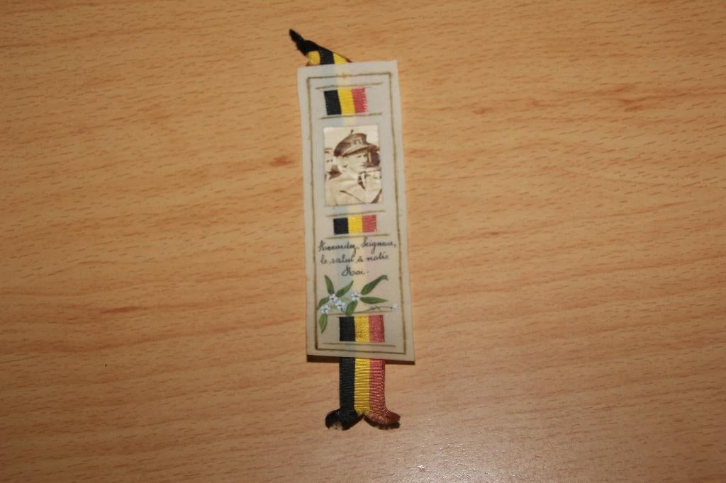 ABL signet patriotique et religieux décès "Roi Baudouin", Collections, Envoi, Autres, Ruban, Médaille ou Ailes