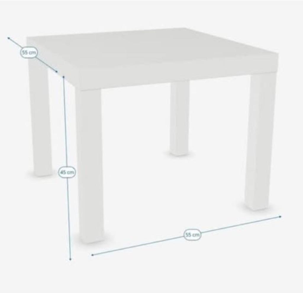 Lot de 7 tables d'appoint blanche dimensions voir photo, Maison & Meubles, Enlèvement, Utilisé