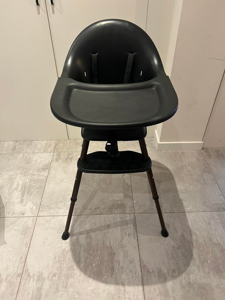 Quax Meegroeistoel Ultimo 3 Luxe I Black/Walnut, Ophalen, Gebruikt, Meegroeistoel