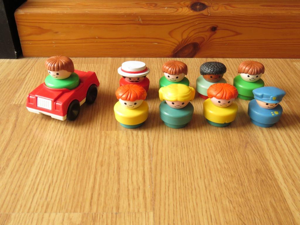 vintage Fisher Price voiture et 9  chunky Little People, Ophalen of Verzenden, Gebruikt, Auto of Voertuig