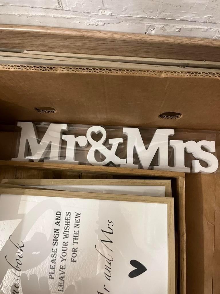 Trouwdecoratie te koop (decoratie trouw), Huis en Inrichting, Woonaccessoires | Wanddecoraties, Zo goed als nieuw, Ophalen