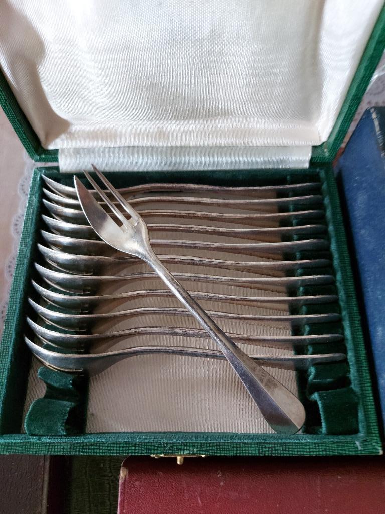 verzilverde dessertvorkjes, Ophalen of Verzenden