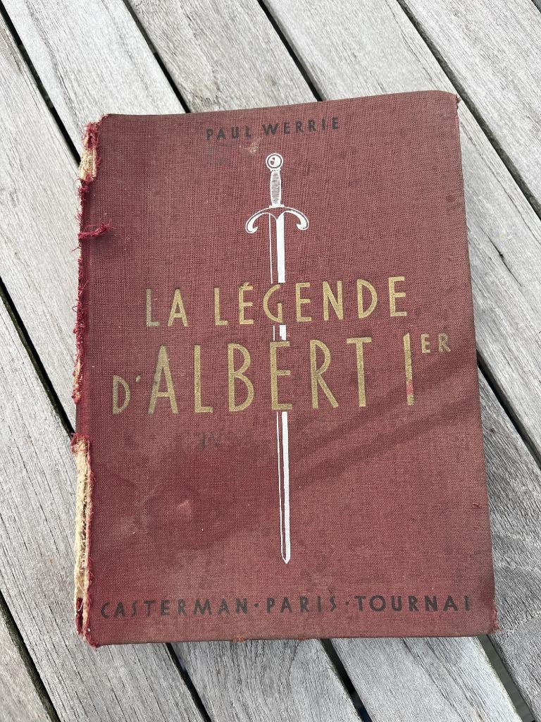 Hergé tekening - De legende van Albert I, Ophalen of Verzenden, Gelezen