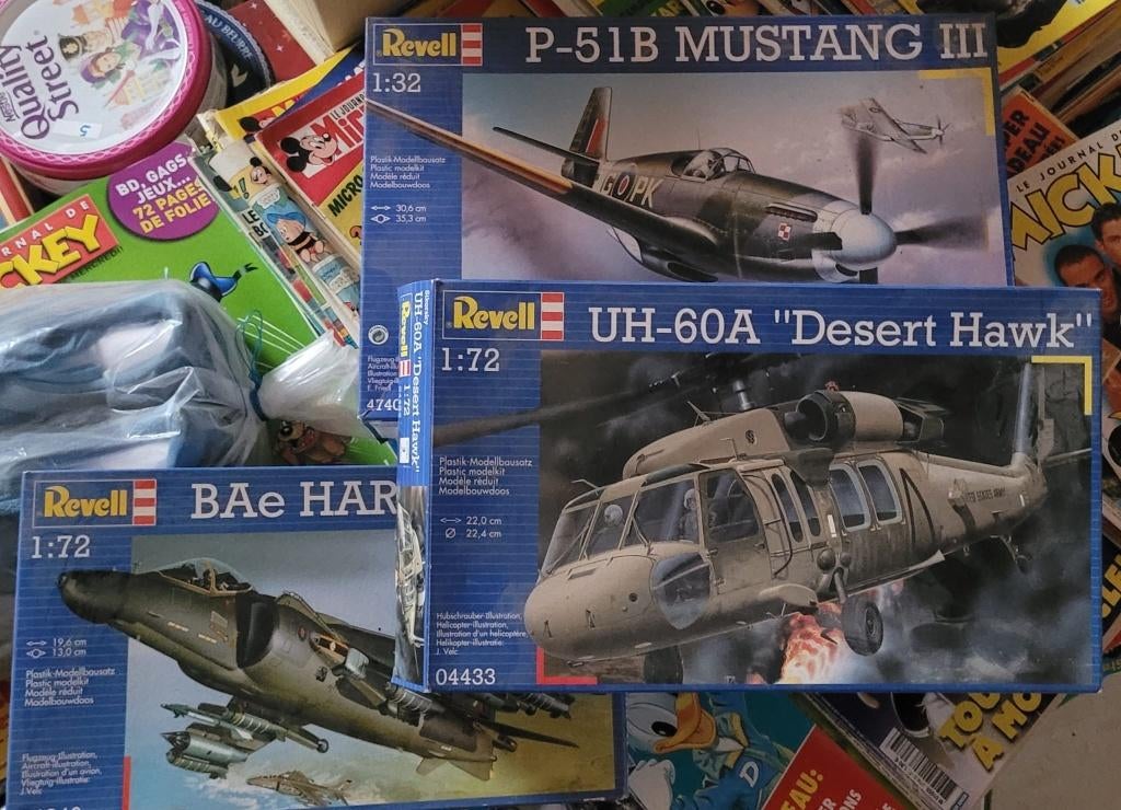 3 REVELL COMPLETE-modellen, Ophalen, 1:72 tot 1:144, Revell, Zo goed als nieuw