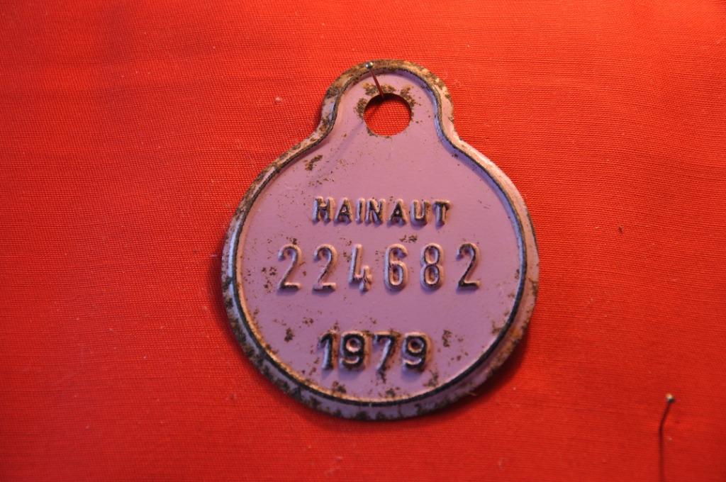 §  plaque de velo hainaut 1979 (1), Collections, Enlèvement ou Envoi