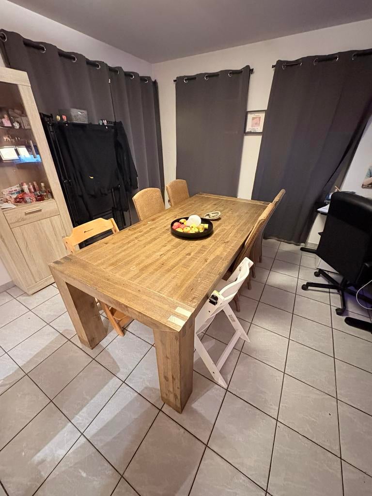 Stevige tafel te koop 6 personen, Tuin en Terras, Tuinsets en Loungesets, Ophalen, Zo goed als nieuw