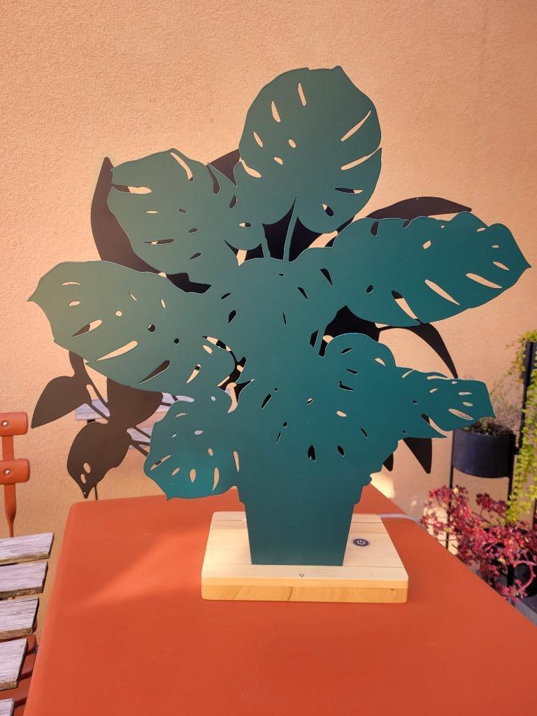 Lampe design Monstera, Enlèvement, Comme neuf, Métal