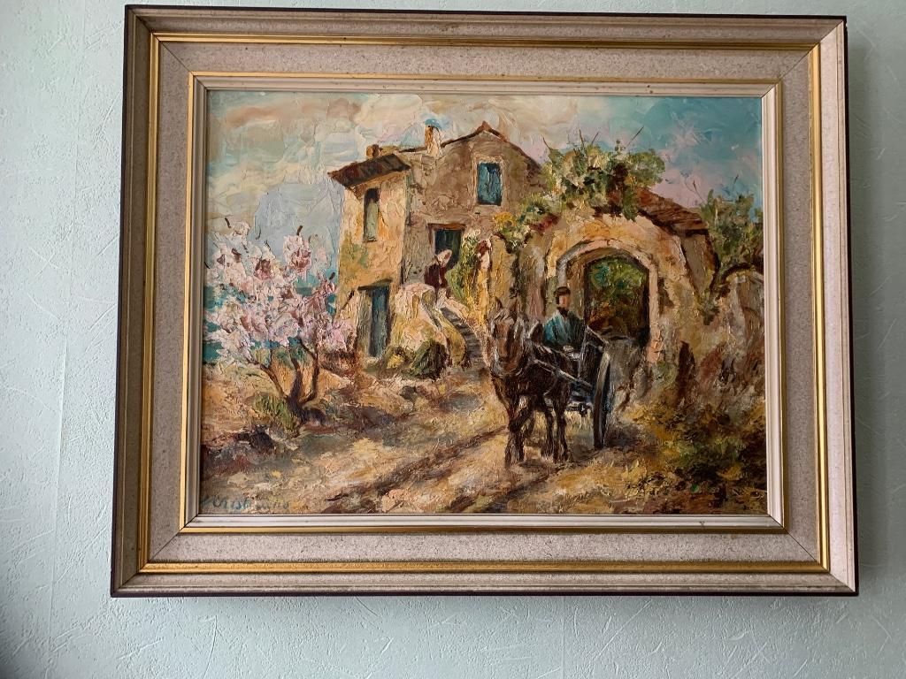 Peinture sur toile Mas provençal, Antiek en Kunst, Ophalen