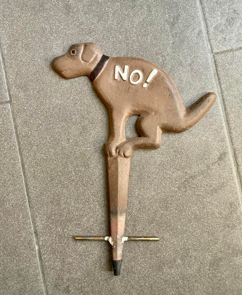 Panneau d'interdiction pour chiens de ne pas déféquer,, Jardin & Terrasse, Statues de jardin, Neuf, Animal, Métal, Enlèvement ou Envoi